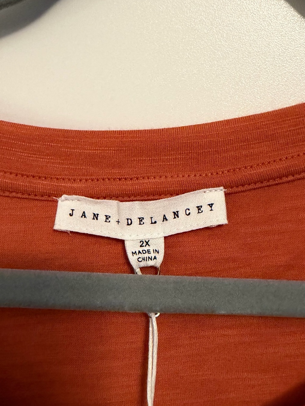 Jane & Delancey Burnt Orange Puff Sleeve Eyelet Top - Picture 2 of 3